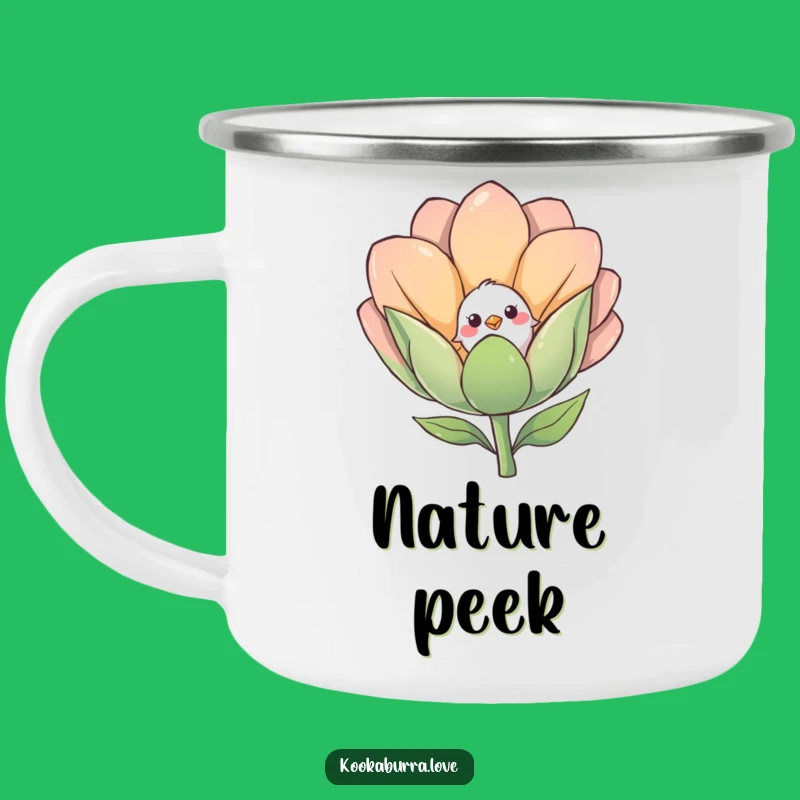 Funny Shy Bird Camping Mug: Sip with Gentle Cheer