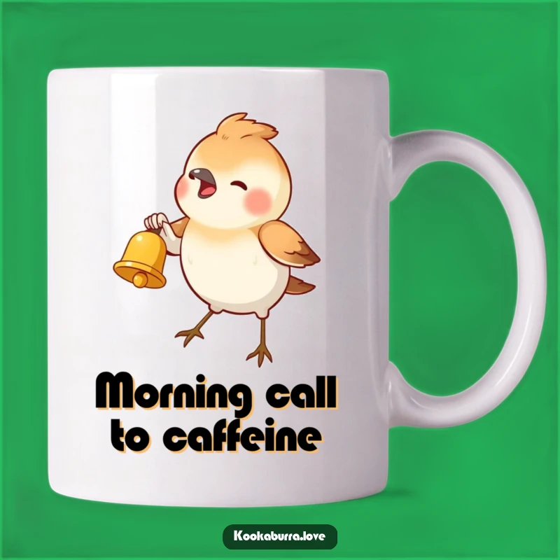 Funny Bird Bell Mug: Enthusiastic Chirp Melody, Perfect Humorous Gift