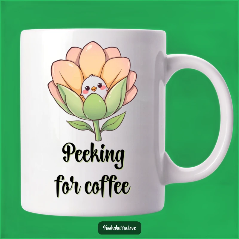 Funny Shy Bird Mug: Peekaboo Delight for a Gentle Morning