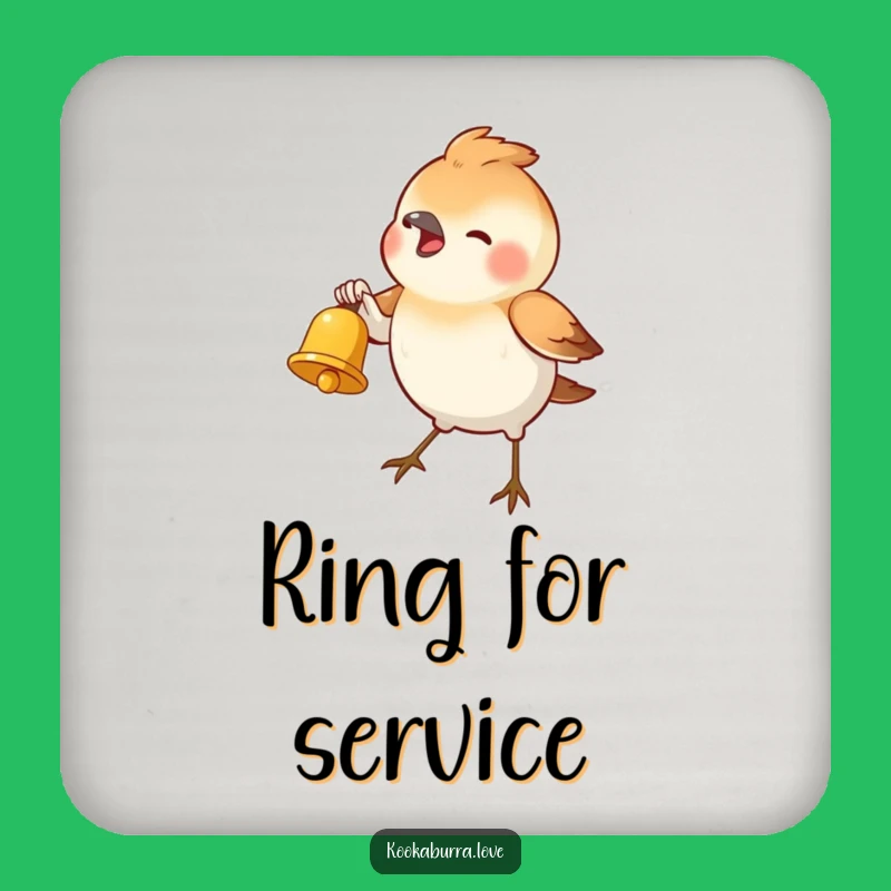 Funny Bird Bell Coasters: Protect Surfaces with Humorous, Musical Flair