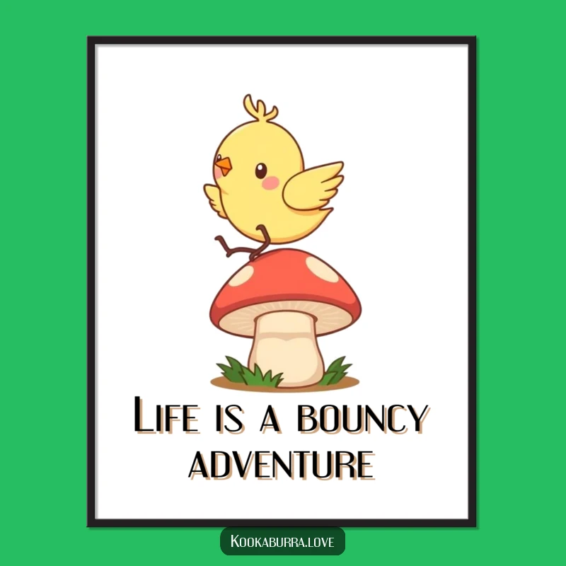 Free Printable Hopping Bird Wall Art: Zippy Fun, Bouncy, Downloadable Decor