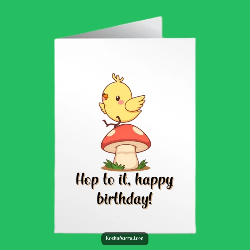 Free Printable Hopping Bird Birthday Card: Zippy Fun, Bouncy, Downloadable Gift