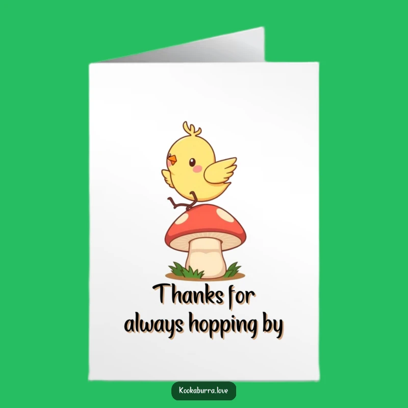 Free Printable Hopping Bird Thank You Card: Zippy Thanks, Bouncy, Downloadable